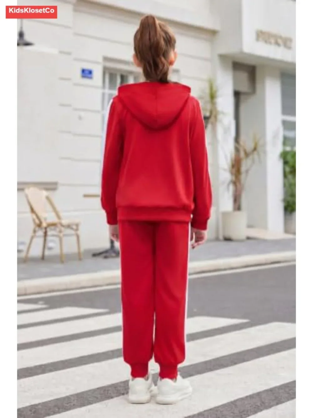Girls Zip Up Hoodie and Jogger 2 Piece Tracksuit Sweatsuit Set